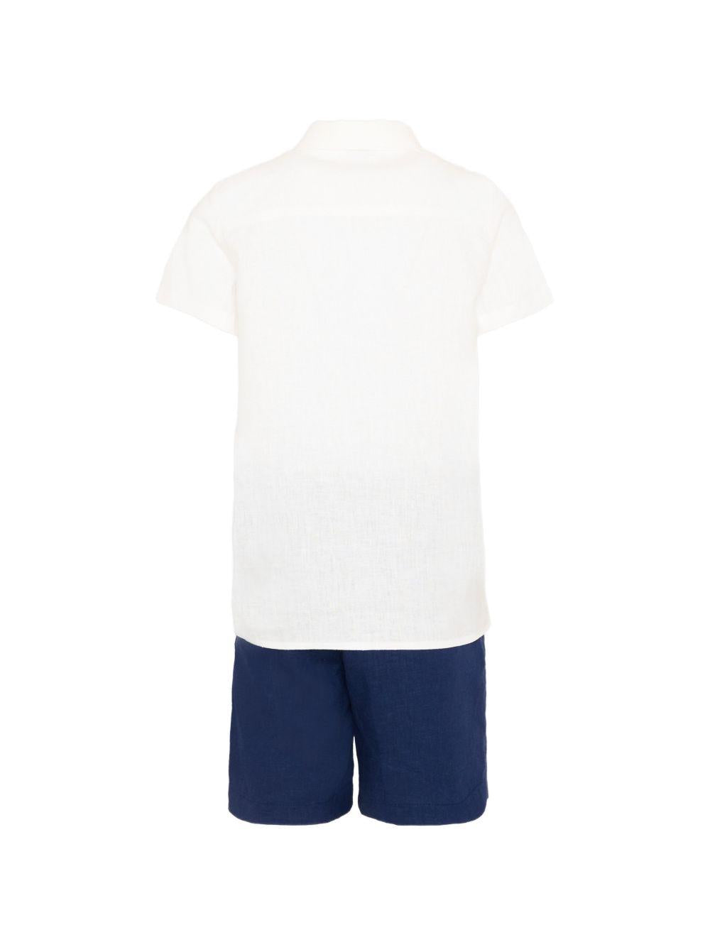 Completo bianco/blu per bambino TIP26158CLK WHI Trussardi Kids 