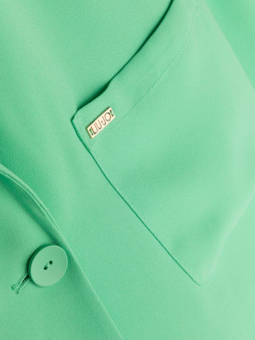 Green blazer for girls with logo