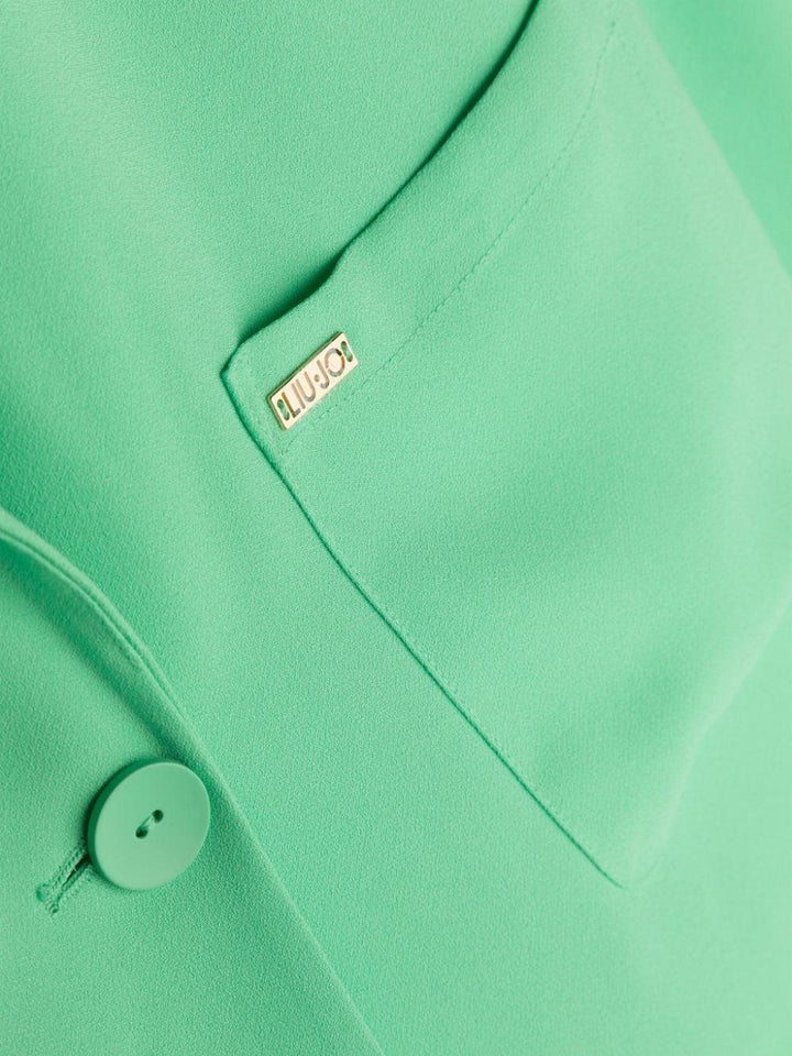 Green blazer for girls with logo
