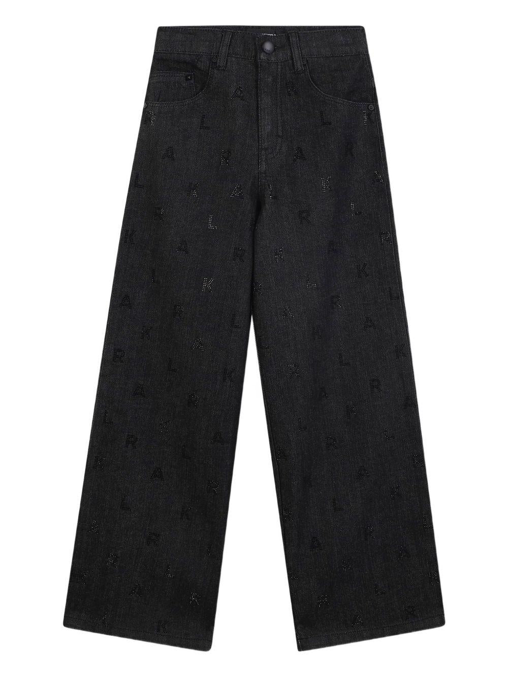 Jeans nero per bambina Z30595 Z16 Karl Lagerfeld Kids 