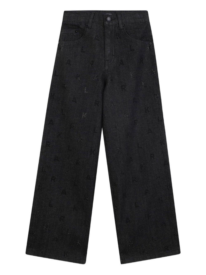 Jeans nero per bambina Z30595 Z16 Karl Lagerfeld Kids 