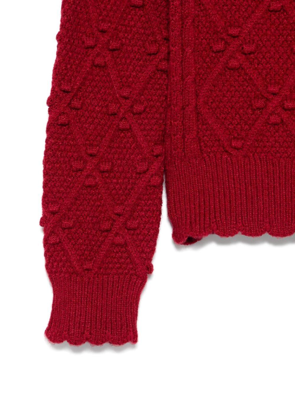 Brick red sweater for girls