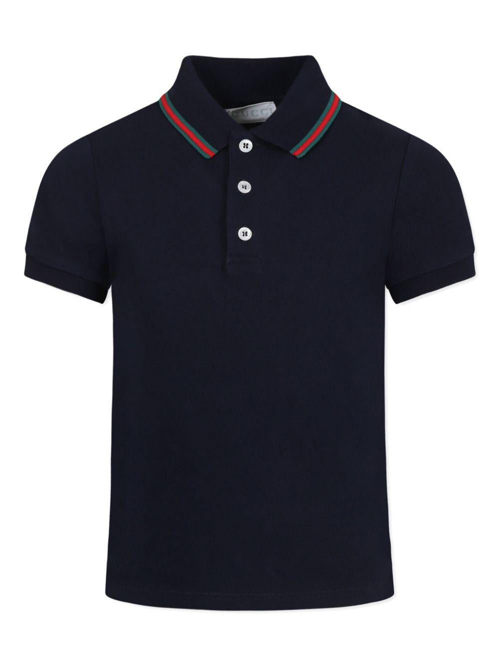 Black polo shirt for children