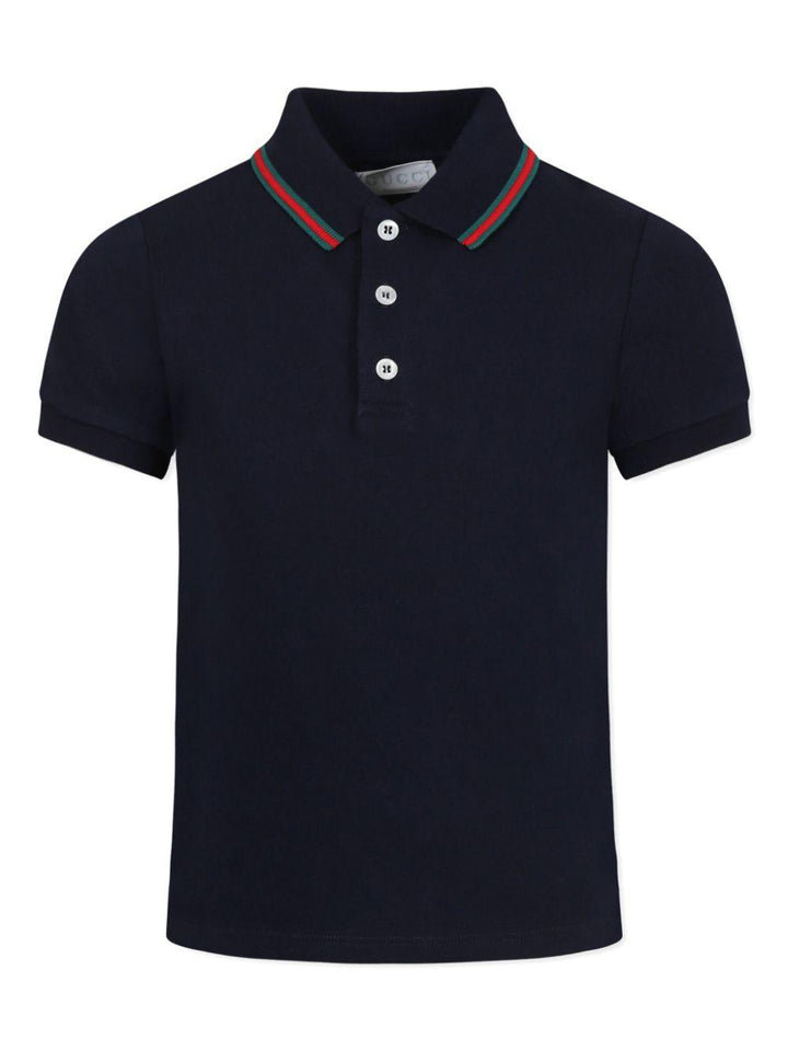 Black polo shirt for children
