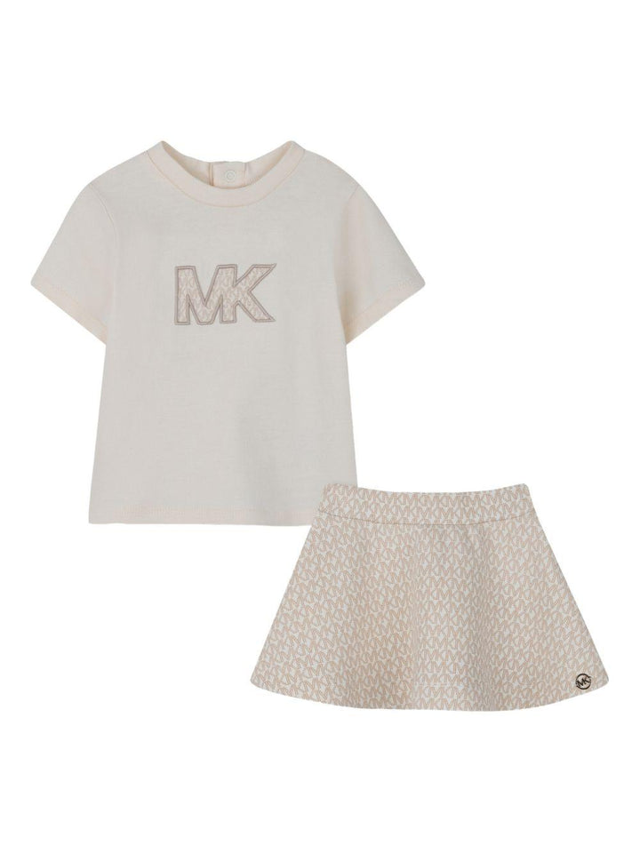 Completo bianco sporco per neonata R30547 190 Michael Kors Kids 