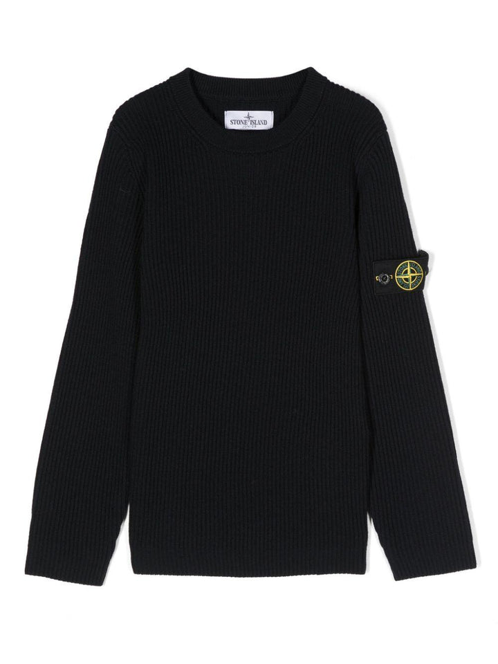 Blue wool sweater for children
