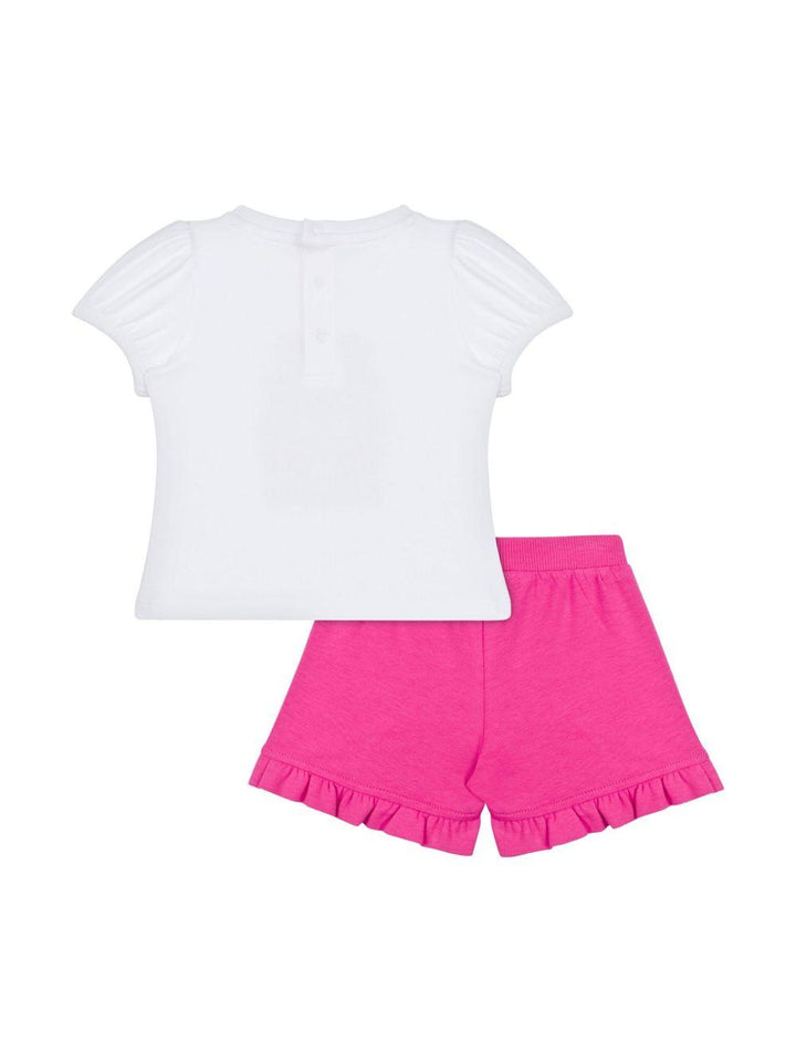 Completo sportivo rosa caldo per neonata