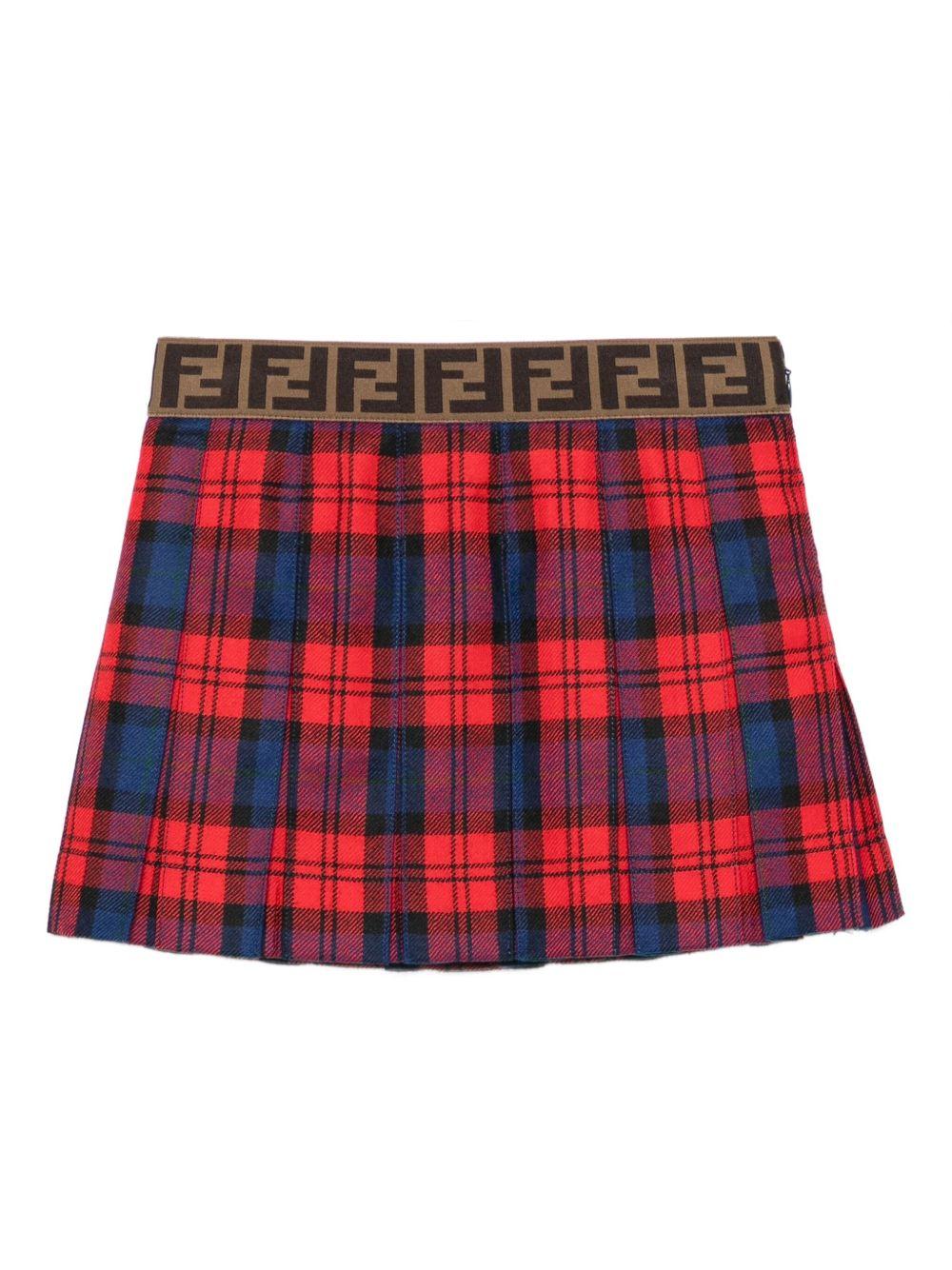 Gonna rossa/blu per bambina JFE182AUKJ F1SAX Fendi Kids 