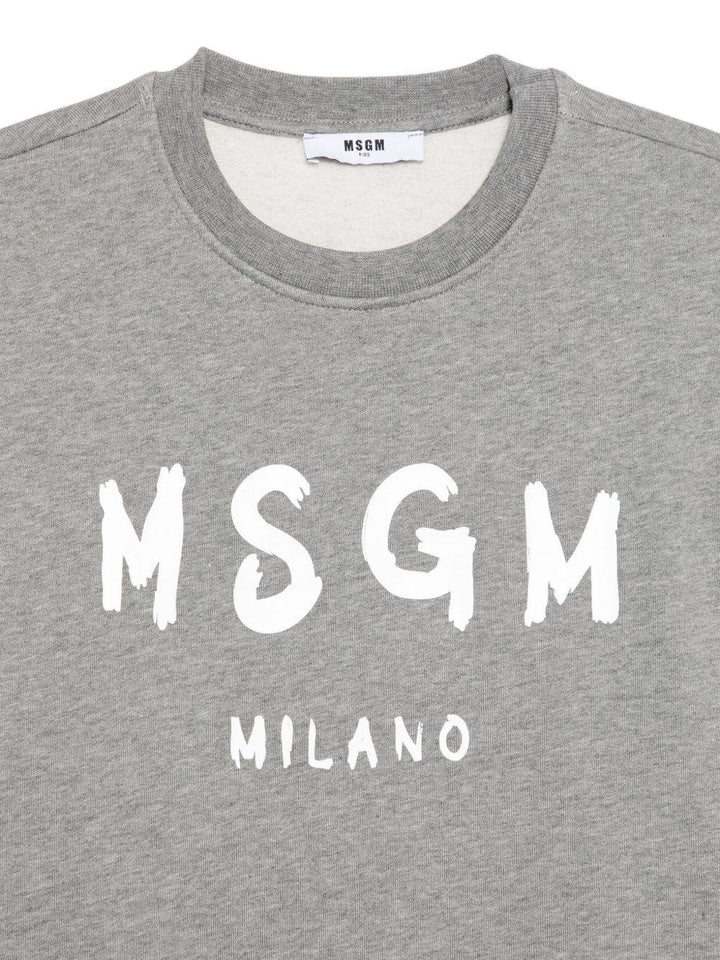 Felpa grigia per bambino F5MSJUSW018 104 Msgm Kids 