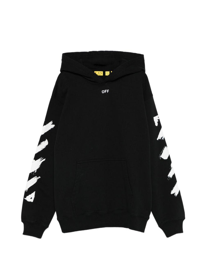 Felpa nera per bambino OBBB001S26FLE005 0001 Off White Kids 