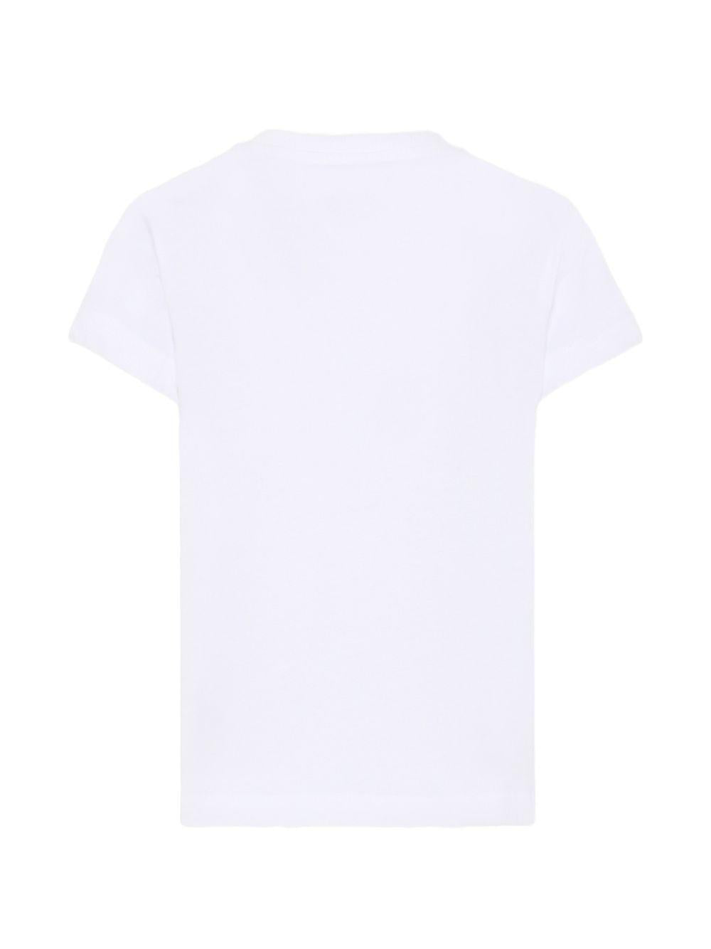 T-shirt bianco per bambino HUM05OLAA03 10101 Moschino Kids 