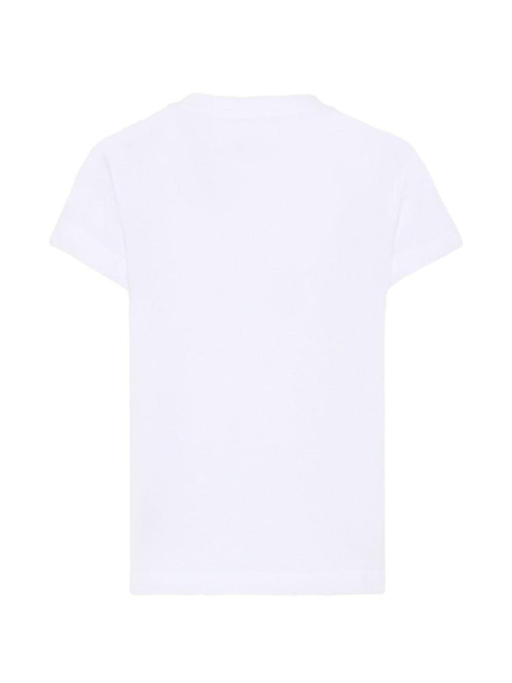 T-shirt bianco per bambino HUM05OLAA03 10101 Moschino Kids 