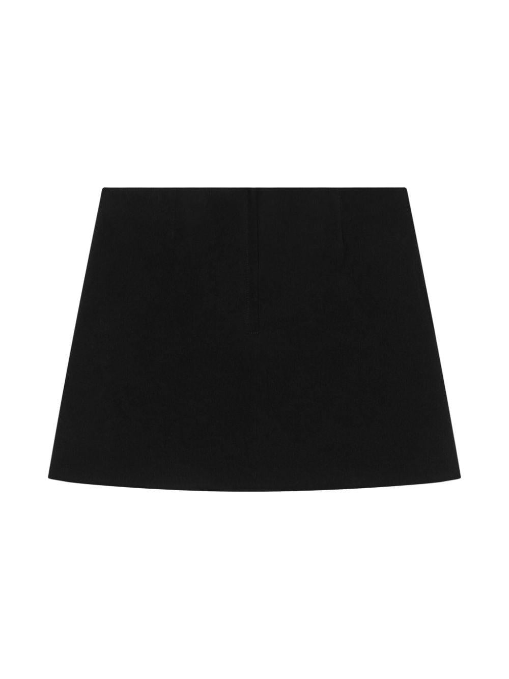 Black skirt for girls with logo