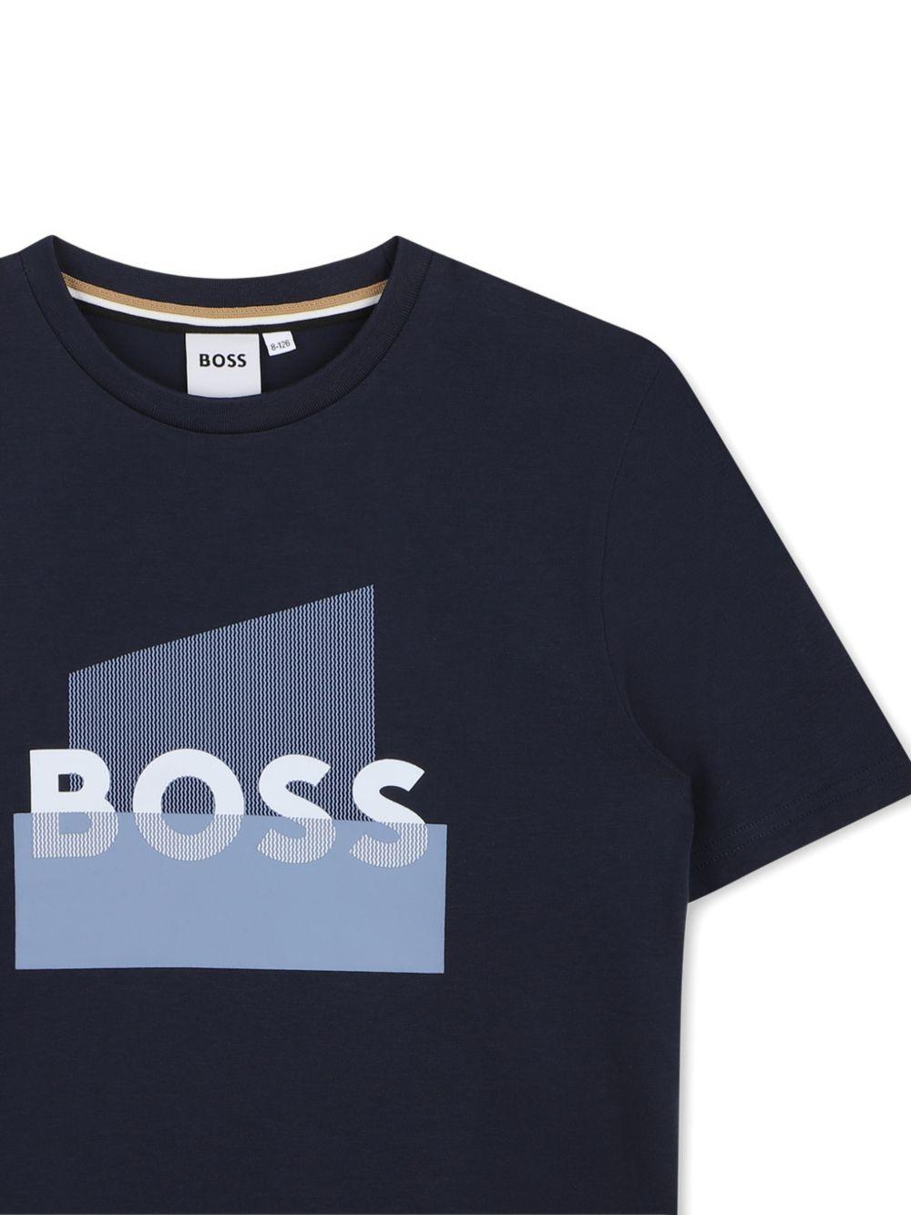 T-shirt blu scuro per bambino J52978 849 Boss Kids 