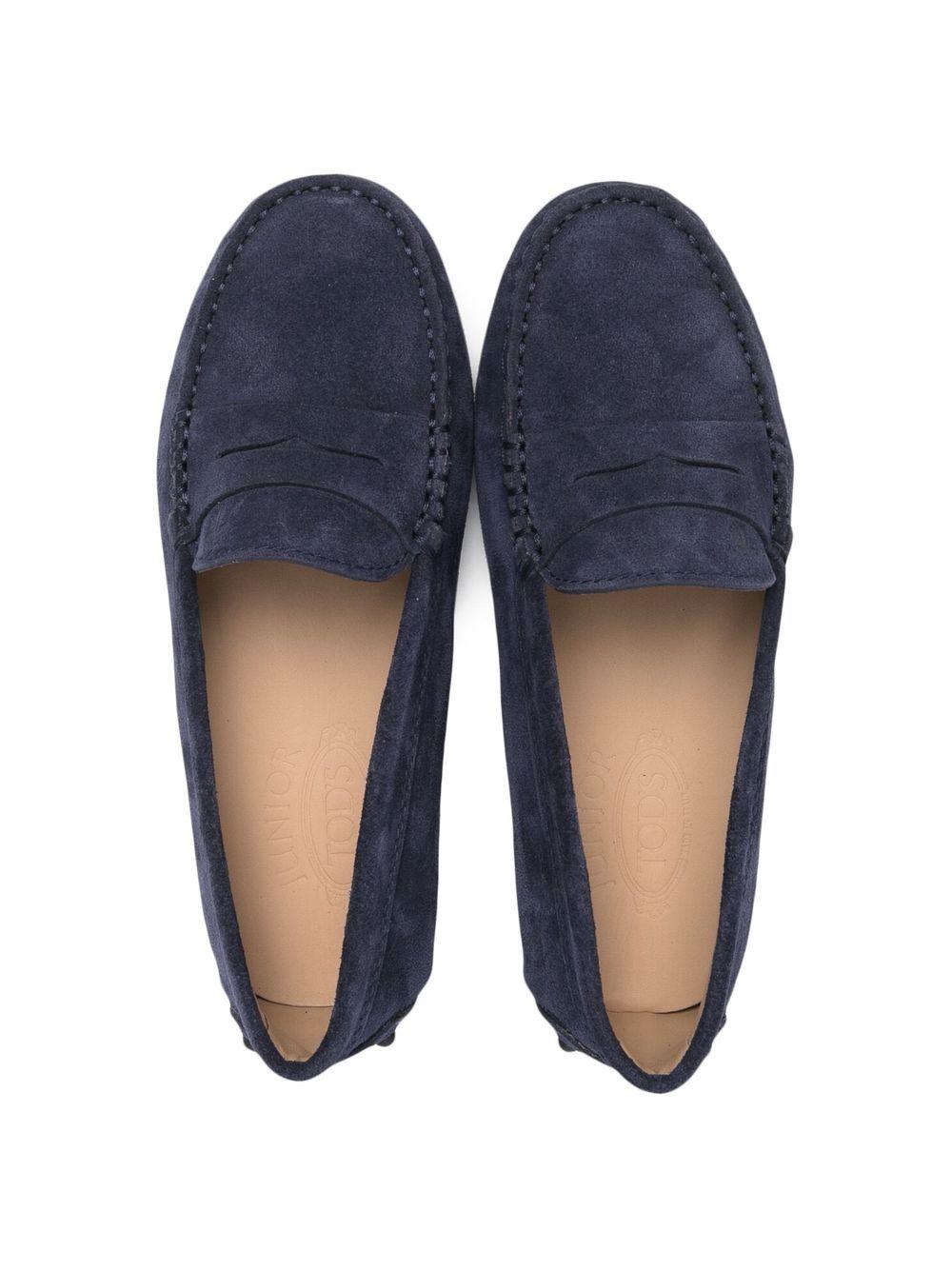 Blue moccasins for children