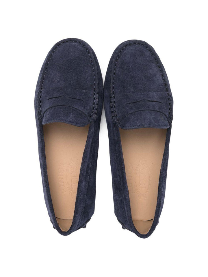 Blue moccasins for children