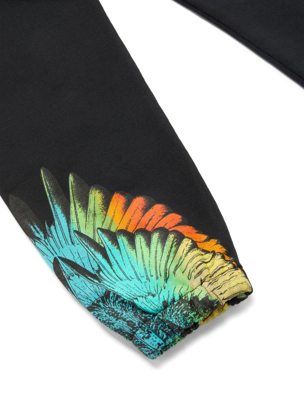 Pantalone per bambino in cotone nero CBCH009F24FLE001 1084 Marcelo Burlon Kids 