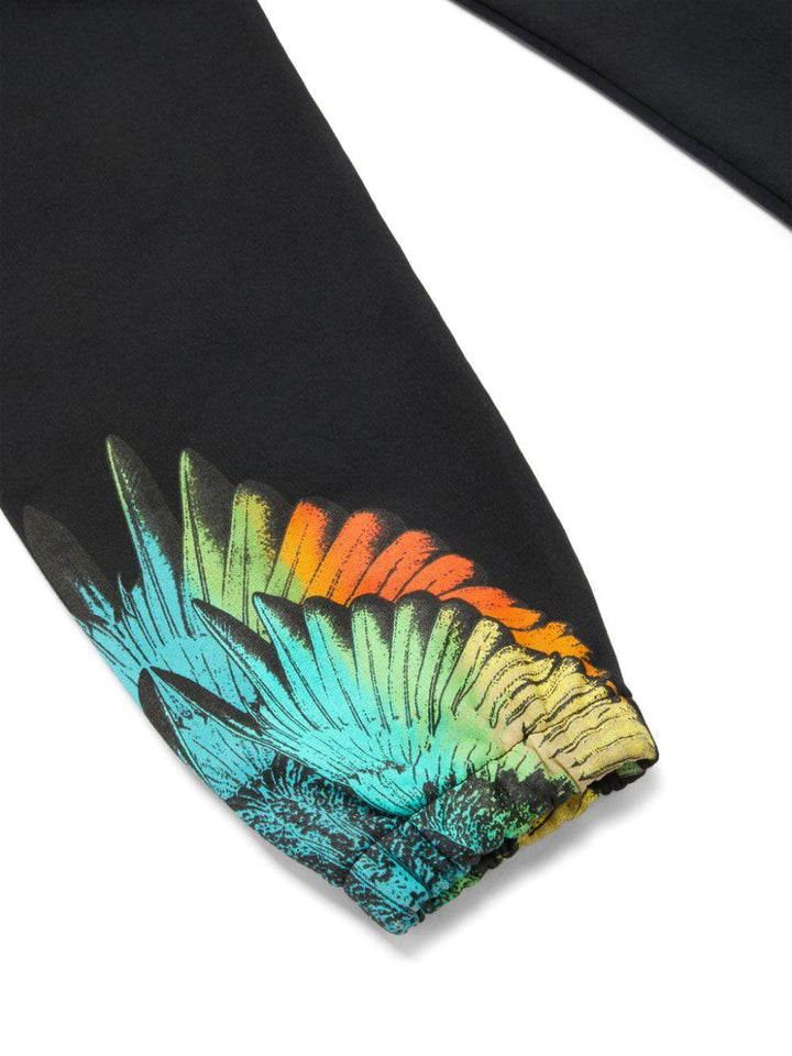 Pantalone per bambino in cotone nero CBCH009F24FLE001 1084 Marcelo Burlon Kids 