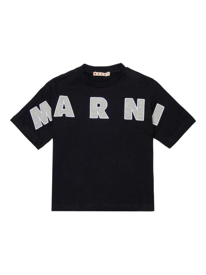 T-shirt nera per bambino M01733M00RF 0M90E Marni Kids 