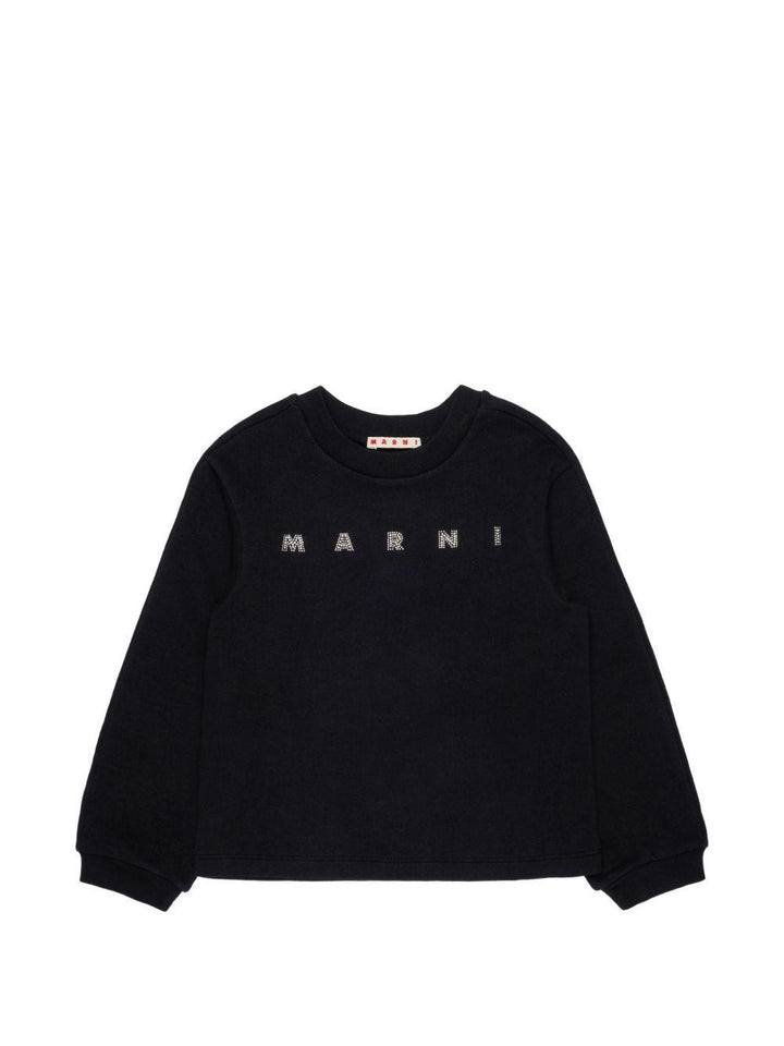Felpa nera per bambina M02016M00SH 0M900 Marni Kids 