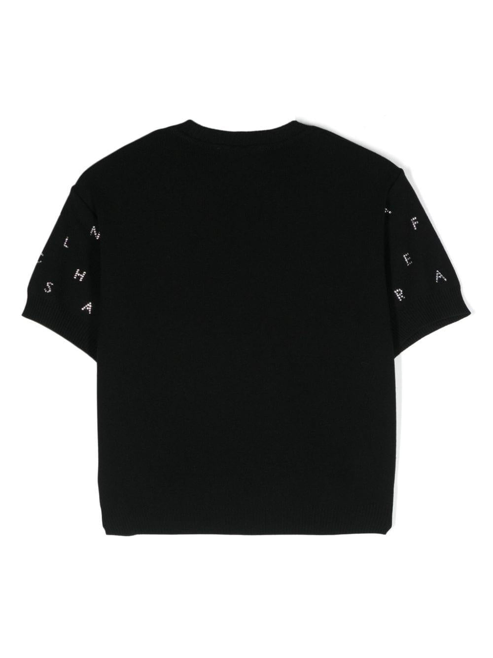 Black top for girls with logo