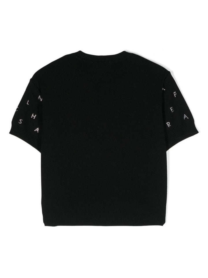 Black top for girls with logo