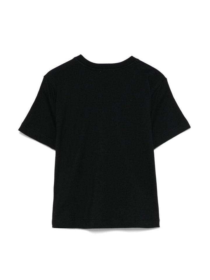 T-shirt nero per bambino HPM050LAA03 60100 Moschino Kids 