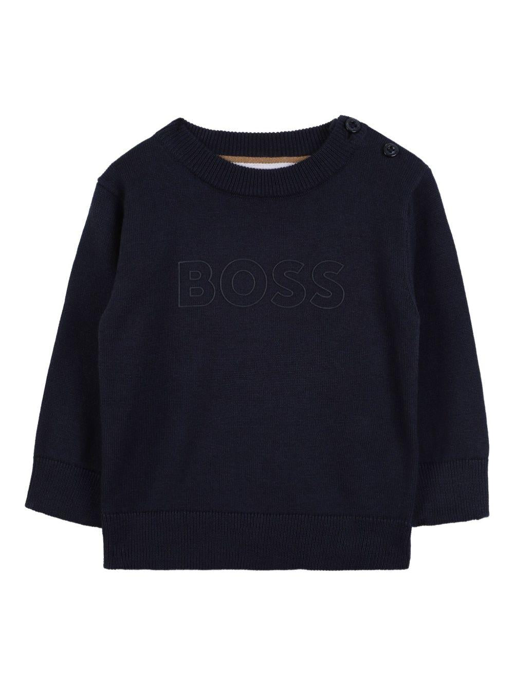 Maglione blu marine per neonato J52455 849 Boss Kids 