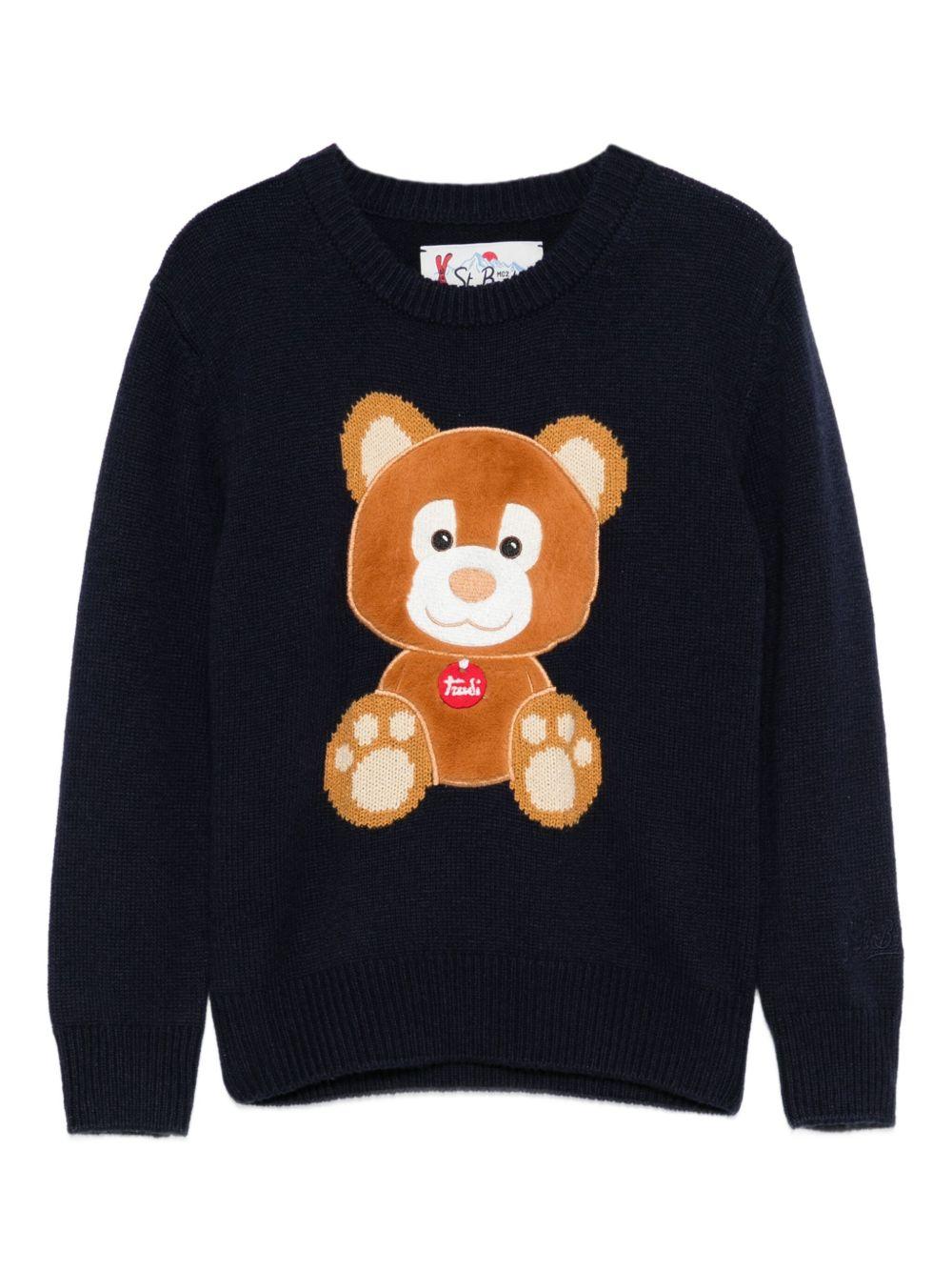 Maglione blu navy per bambino DOU0001 01877I MC2 Saint Barth Kids 