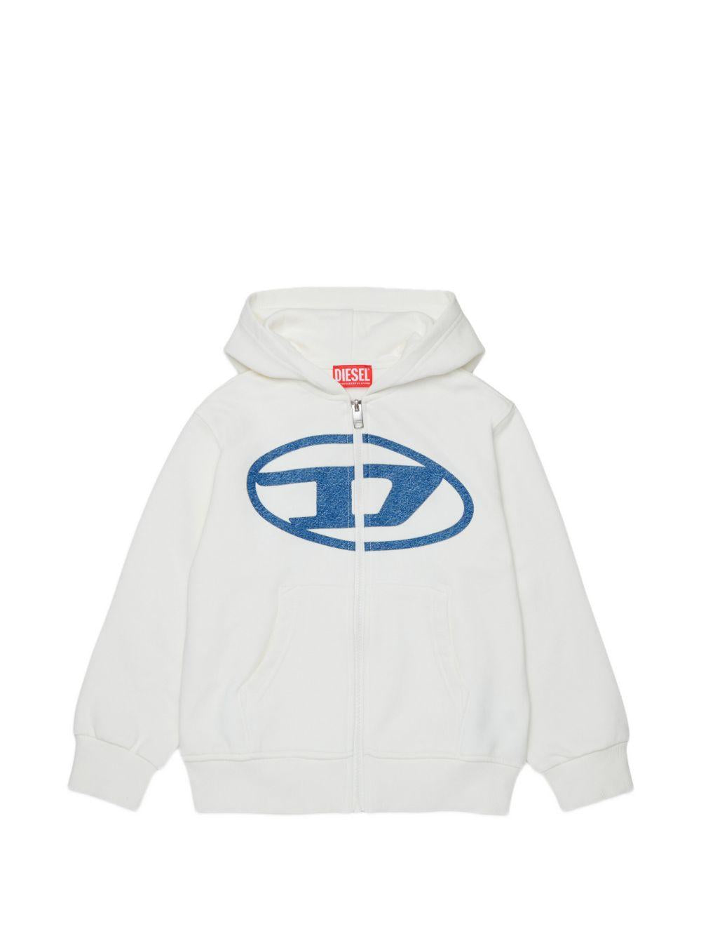 Felpa bianca per bambino J026220GEAD K141 Diesel Kids 