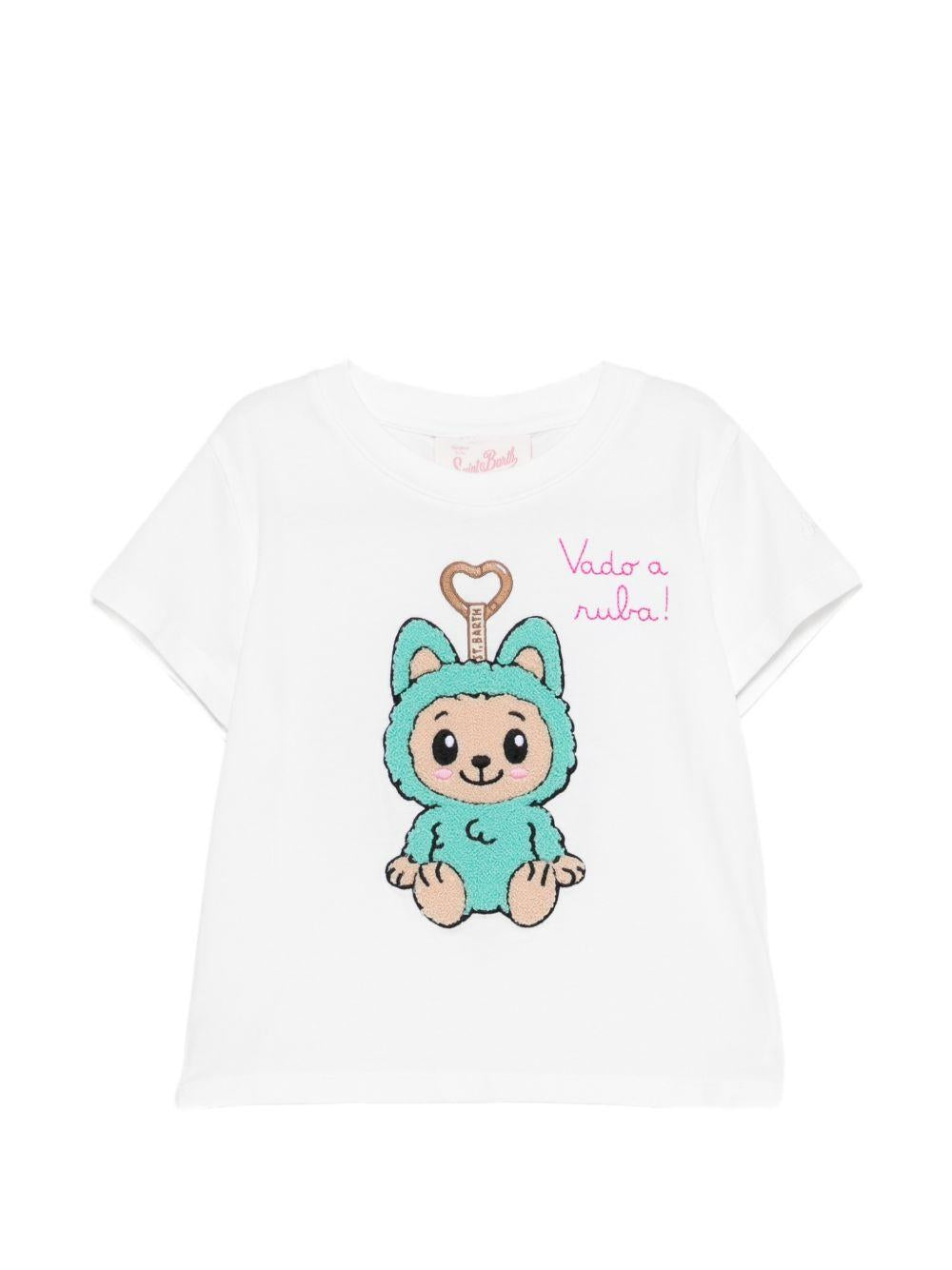 T-shirt bianca per bambino ELLY001 02132L MC2 Saint Barth Kids 