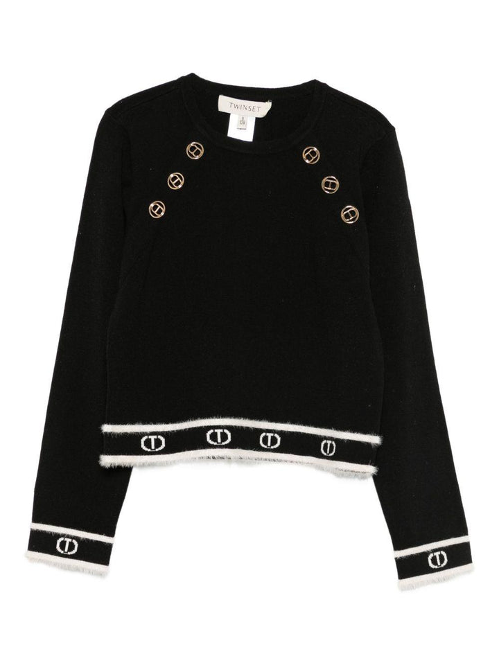 Maglione nero per bambina 252GJ3073 11656 Twin Set 