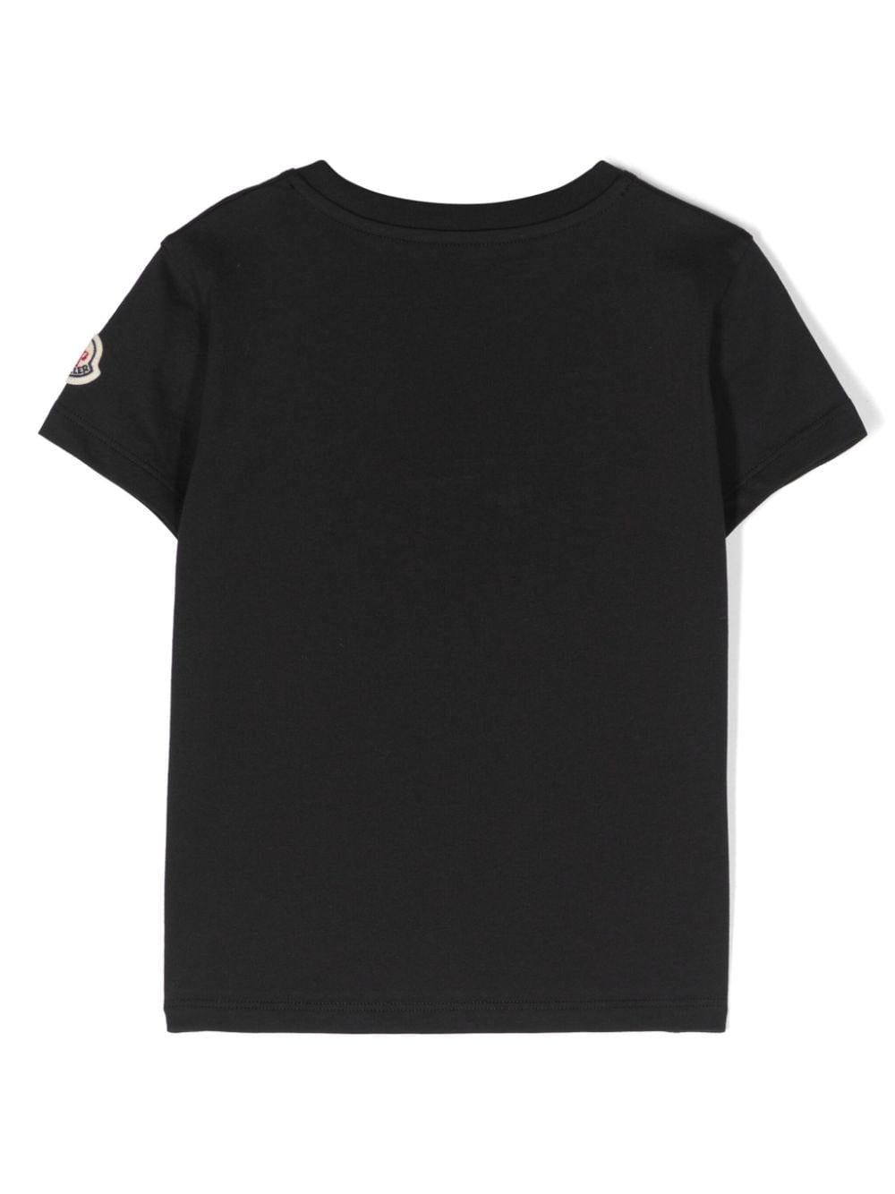 Black t-shirt for boys with logo