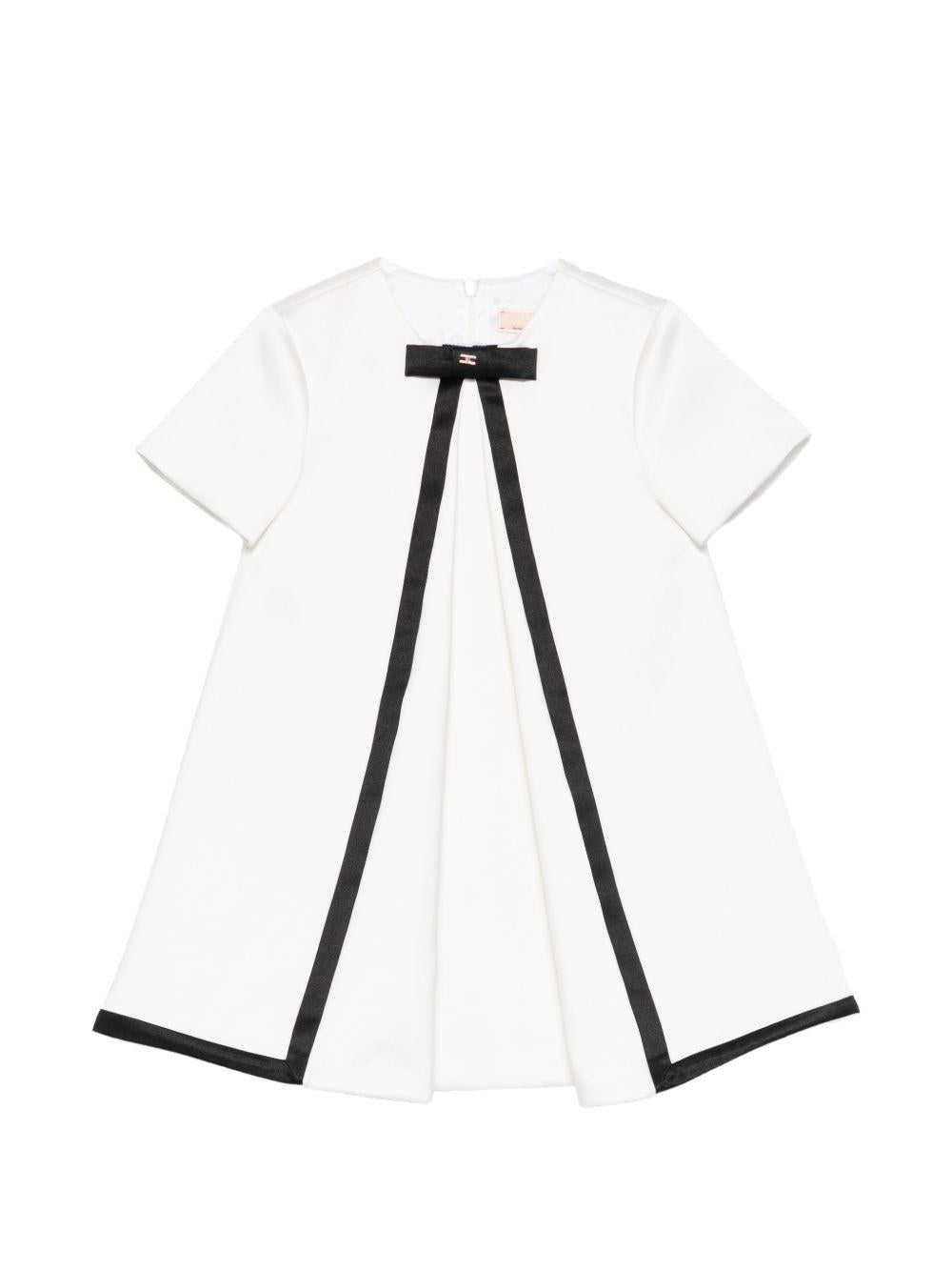 Abito bianco per bambina EGAB2220RA016 0100 Elisabetta Franchi Kids 