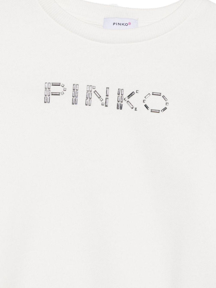Felpa bianca per bambina KFFE011CFE014 D867 Pinko Kids 
