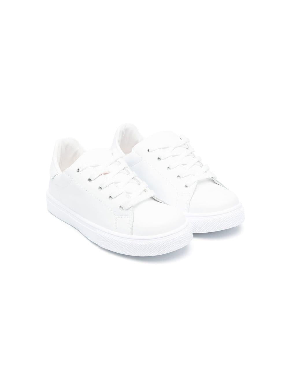 Sneakers bianche per bambino in pelle