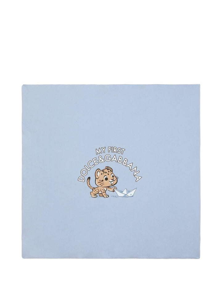 Coperta blu per neonato LNJA88G7PNK S9000 Dolce & Gabbana Kids 