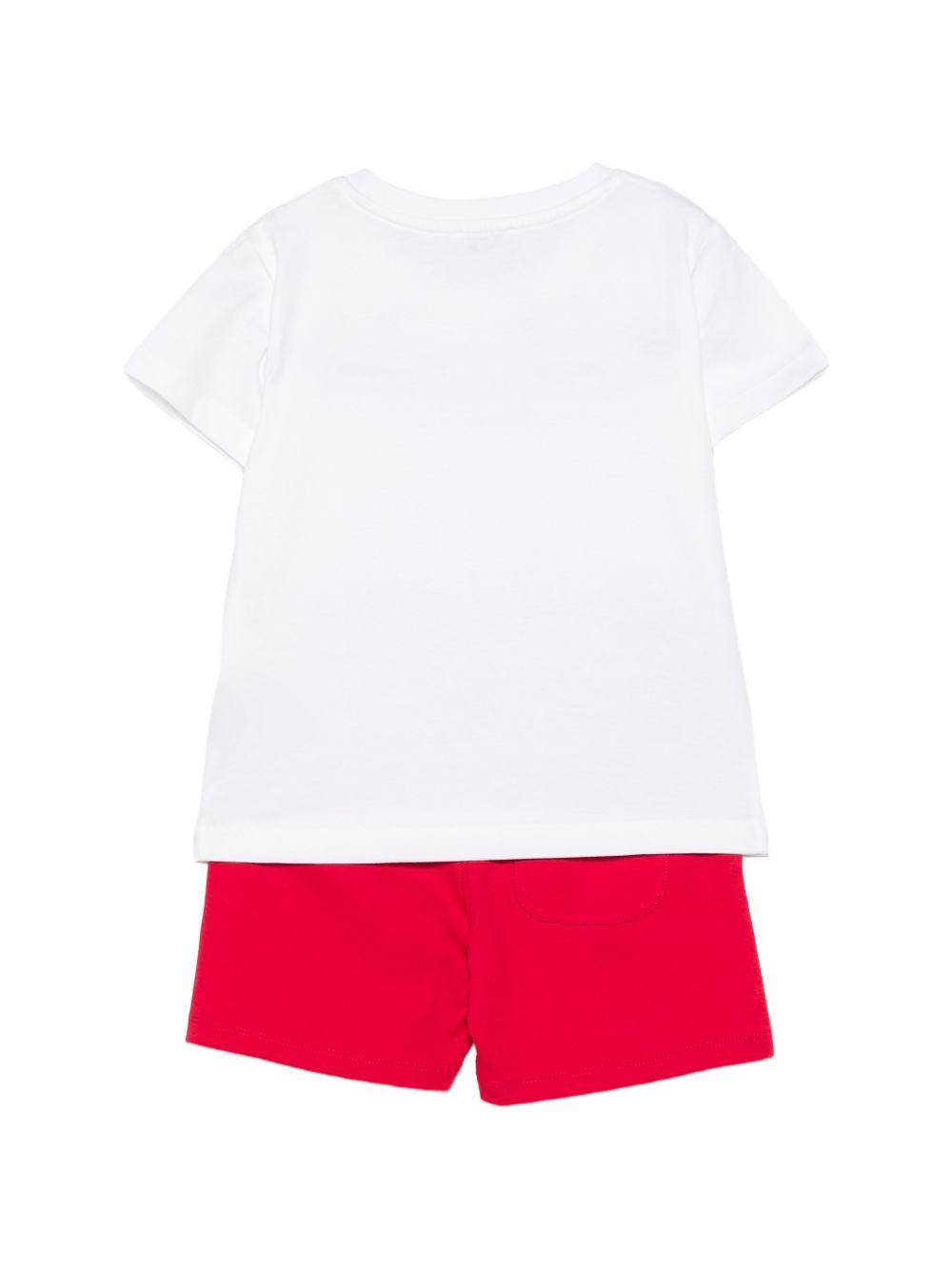 Completo bianco/rosso per bambino TIP26008CJK WHI Trussardi Kids 