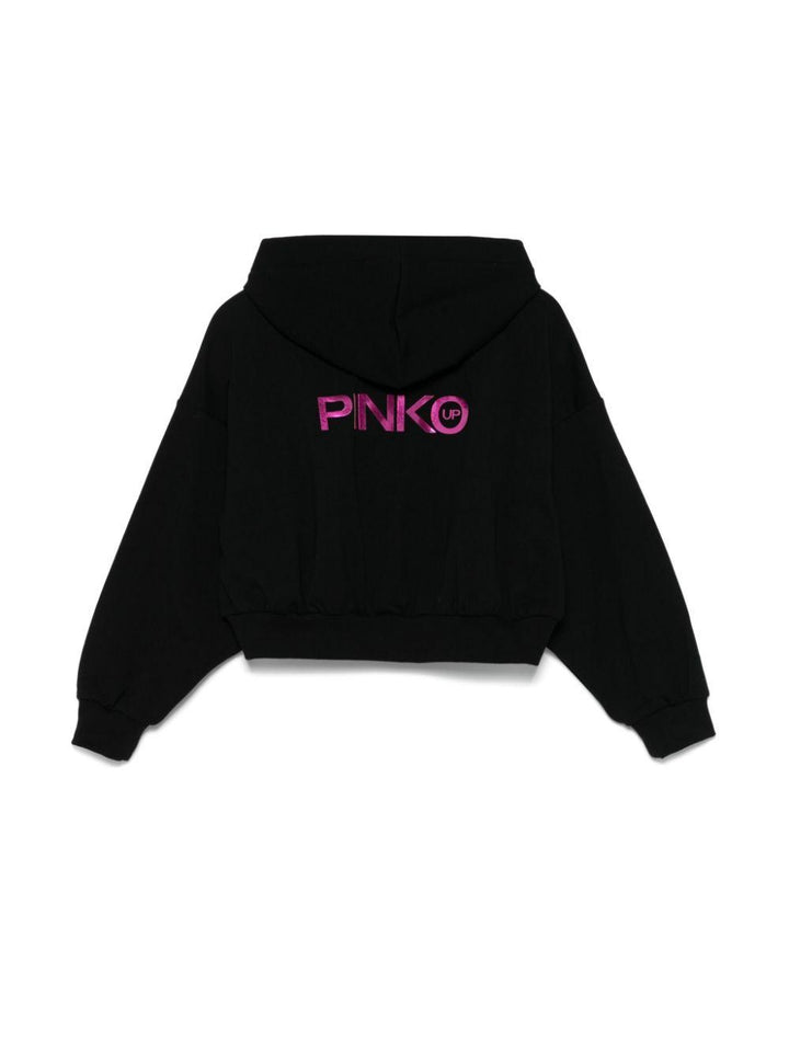 Black sweatshirt for girls with logo