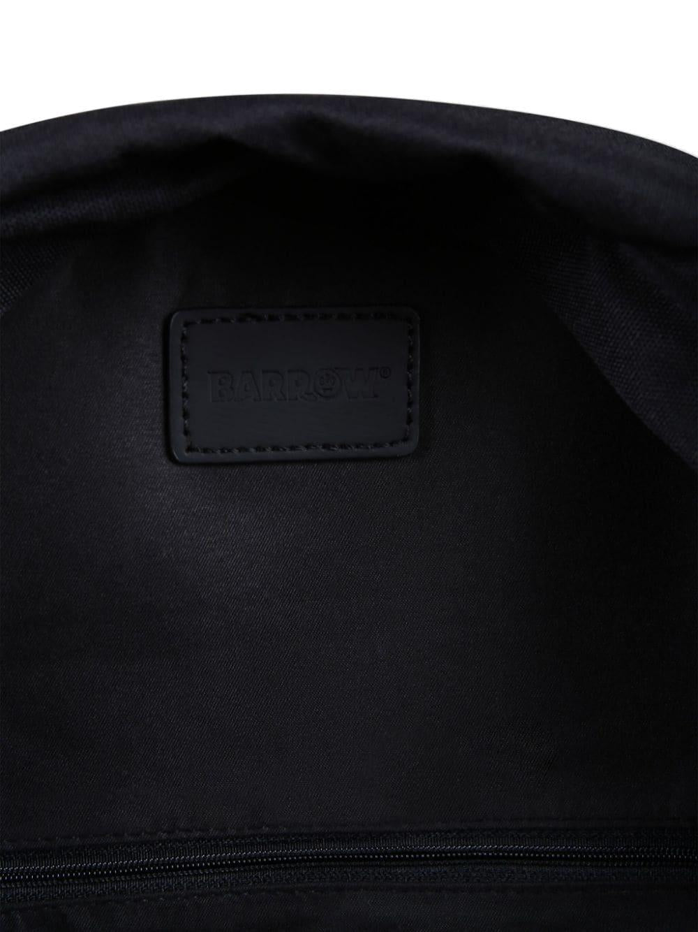 Black backpack with logo