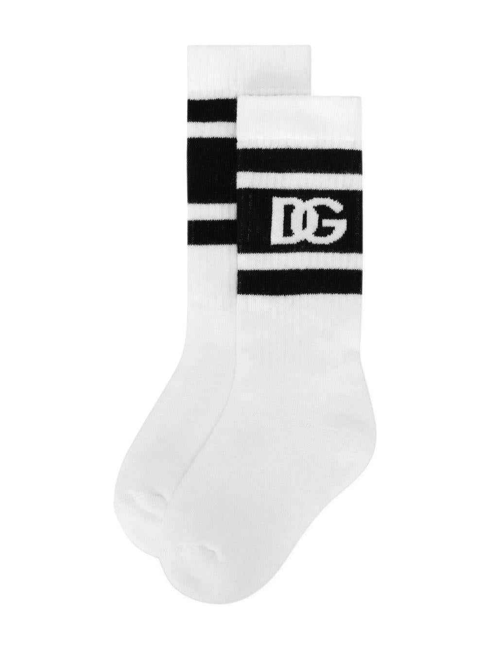 Calze bianche/nere per bambino LBKAC5JBCAC S9002 Dolce & Gabbana Kids 