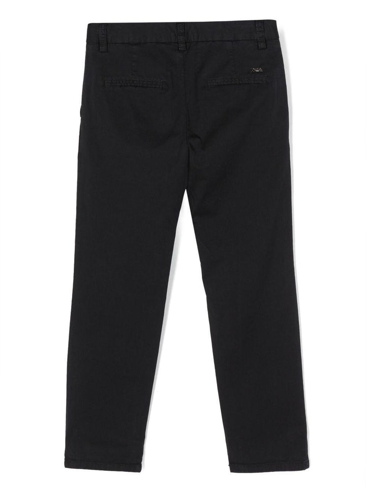Blue trousers for boys with logo