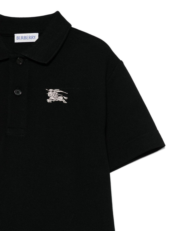 Polo nera per bambino 8105066 A1189 Burberry Kids 