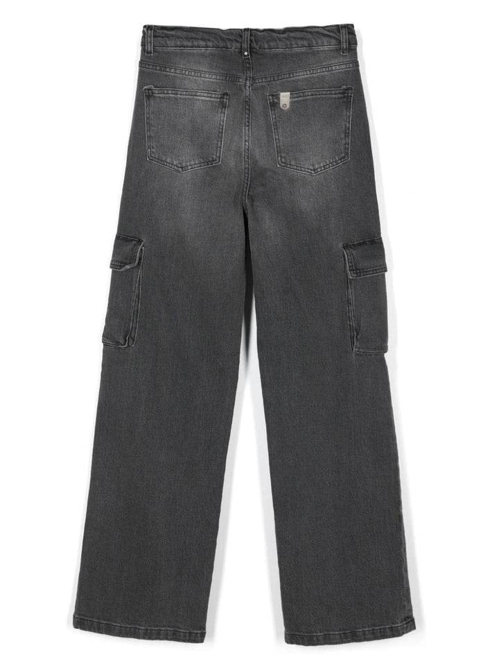 Black faded jeans for girls