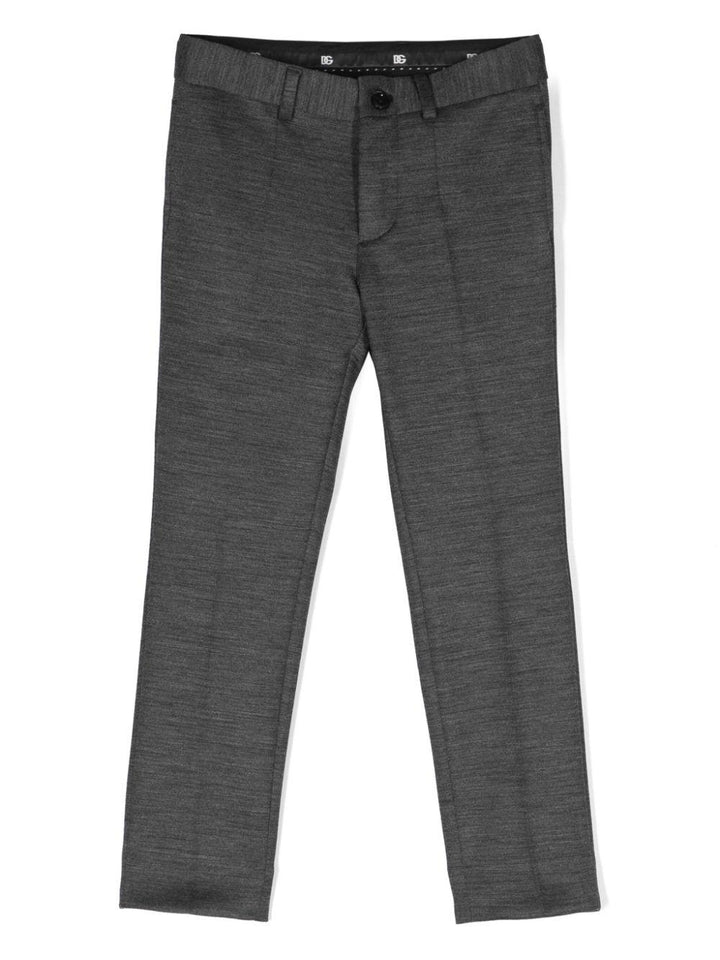 Gray children's trousers with logo