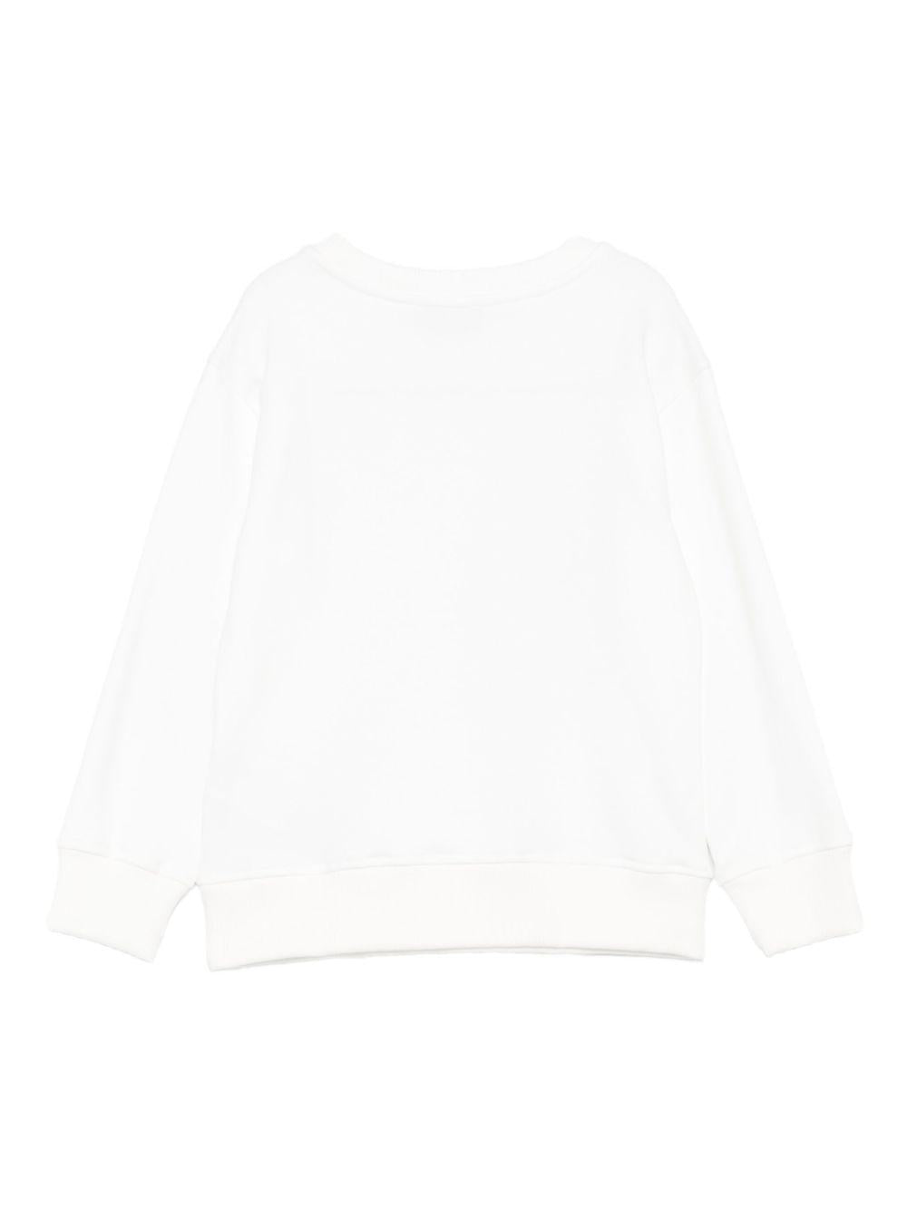 Felpa bianca per bambino HUF099LCA15 10063 Moschino Kids 