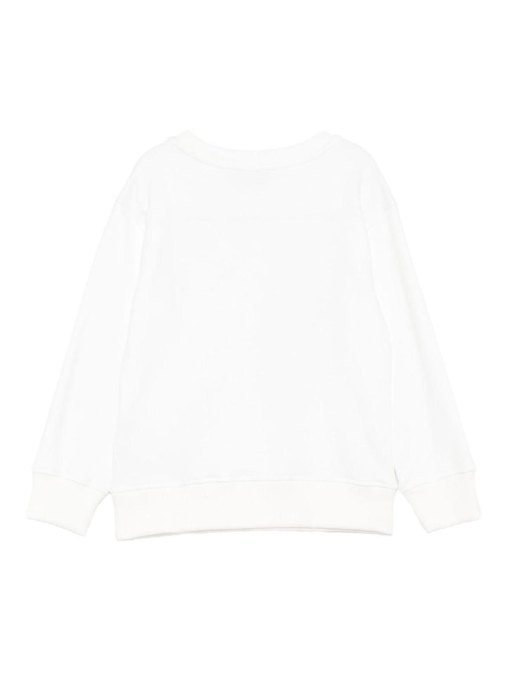 Felpa bianca per bambino HUF099LCA15 10063 Moschino Kids 