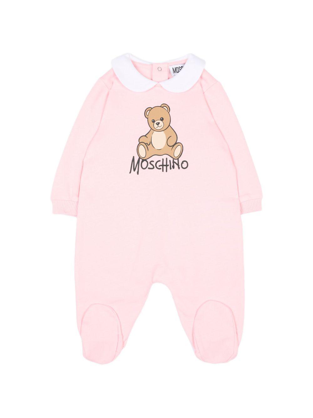 Tutina rosa chiaro per neonata M5Y037LCA40 50209 Moschino Kids 