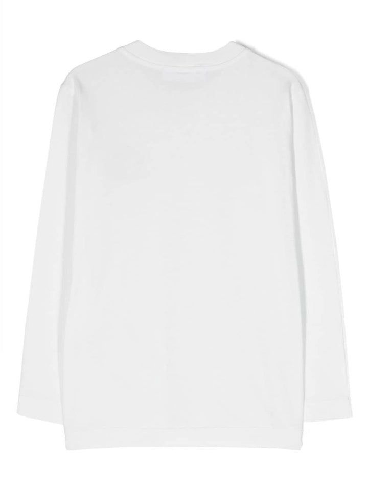 T-shirt bianca per bambino con logo