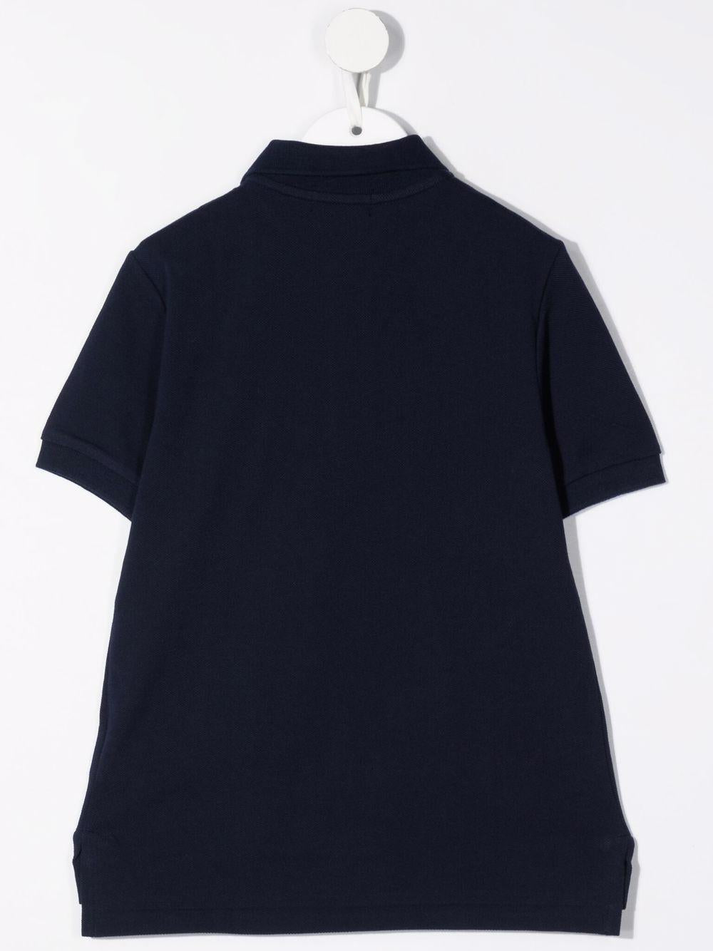 Polo blu per bambino con logo 322603252 005 Ralph Lauren Kids 